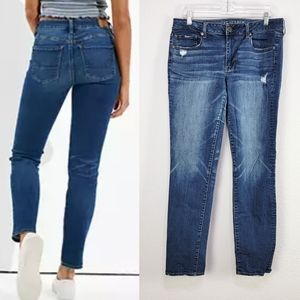 American Eagle Super StretchX Mid Rise Skinny Jeans Size 12 Long